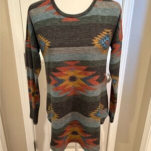 Small Aztec Long Sleeve Blouse